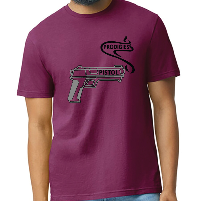 Pistol Prodigies T-Shirt Burgandy
