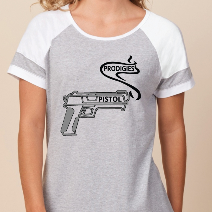 Pistol Prodigies T-Shirt Gray/White