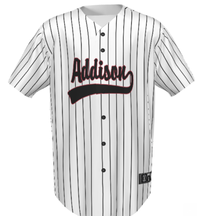 Panthers Parent Jersey - Pinstripe Black Logo
