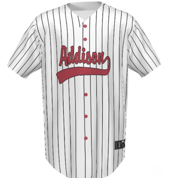 Panthers Parent Jersey - Pinstripe Red Logo