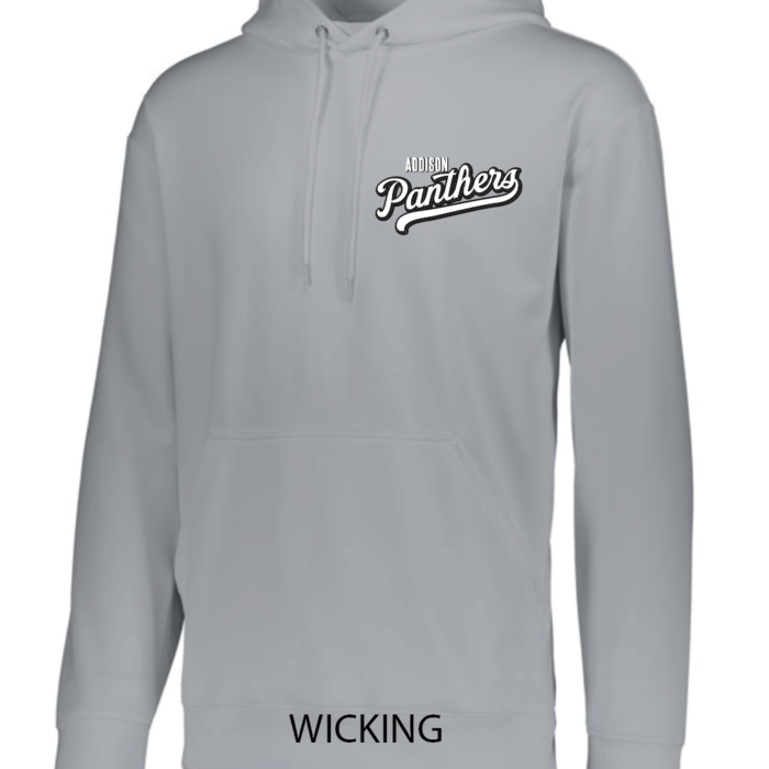 Panthers Wicking Hoodie Gray w/ white logo