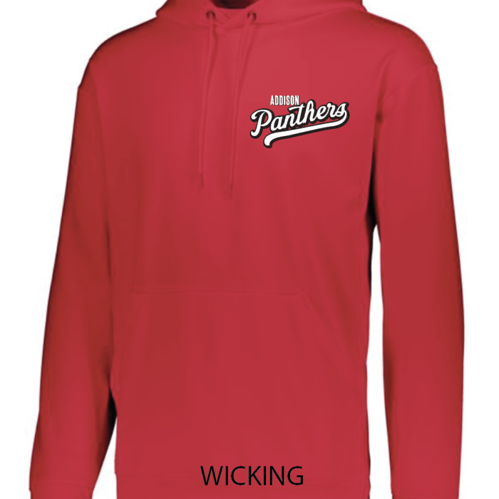 Panthers Wicking Hoodie Red w/ white logo