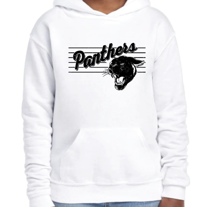 Panthers Hoodie - White w/ black logo
