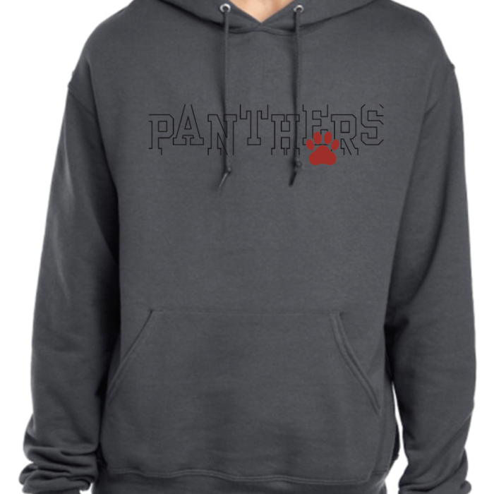 Panthers Hoodie - Charcoal w/ paw logo
