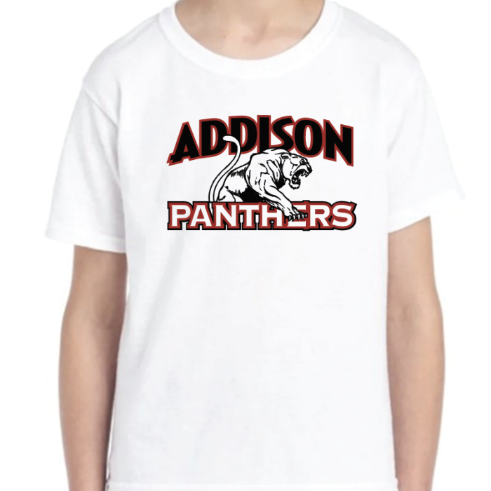 Panthers Tee - White w/ black and red logo
