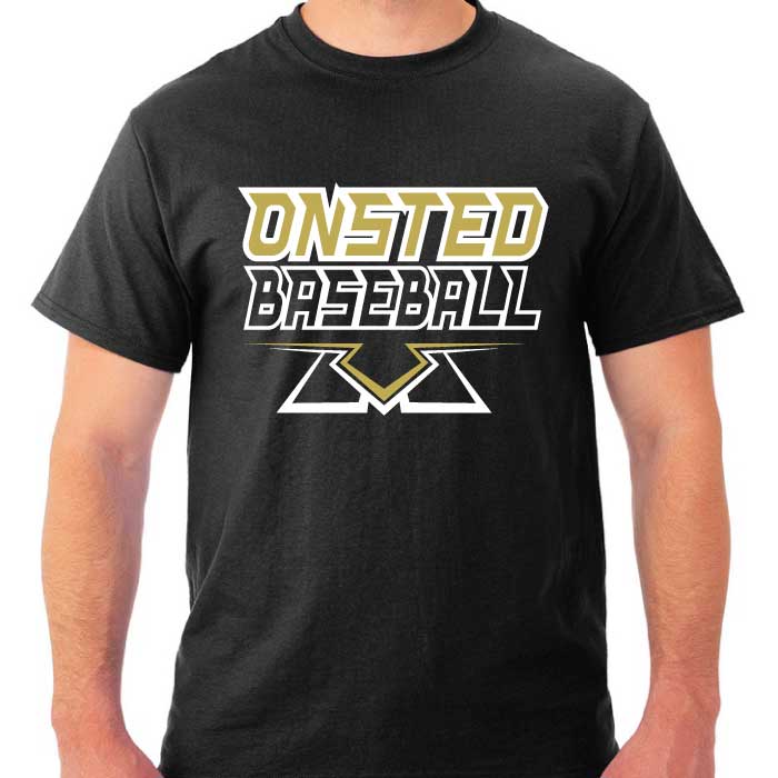 Onsted Baseball Tee Shirt - Black