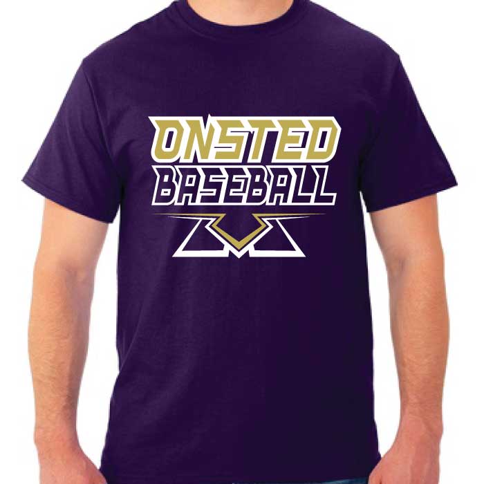 Onsted Baseball Tee Shirt - Purple